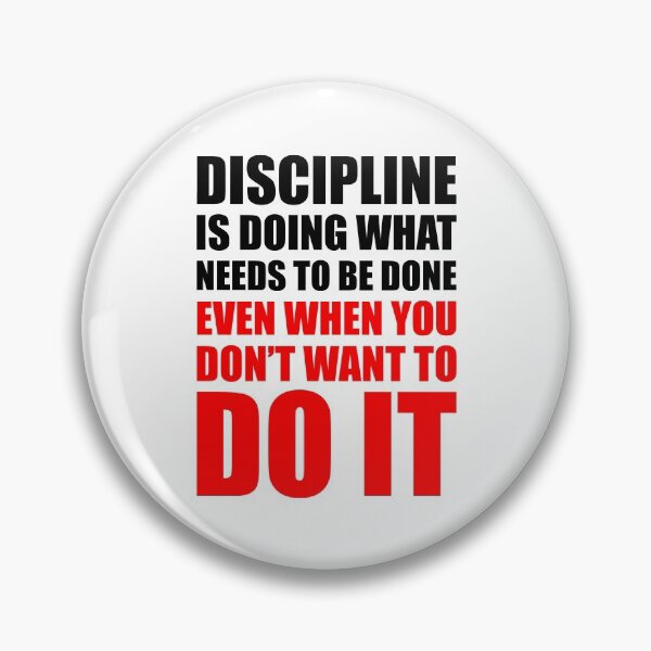 Item preview, Discipline Motivational Quote designed and sold by maniacfitness.