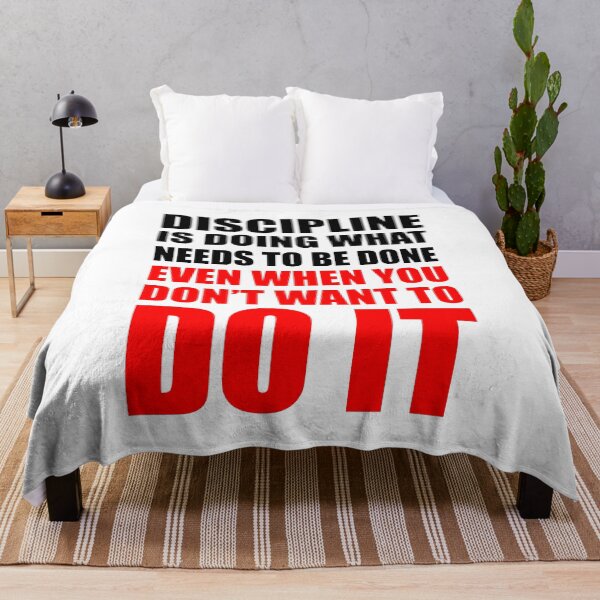 Item preview, Discipline Motivational Quote designed and sold by maniacfitness.