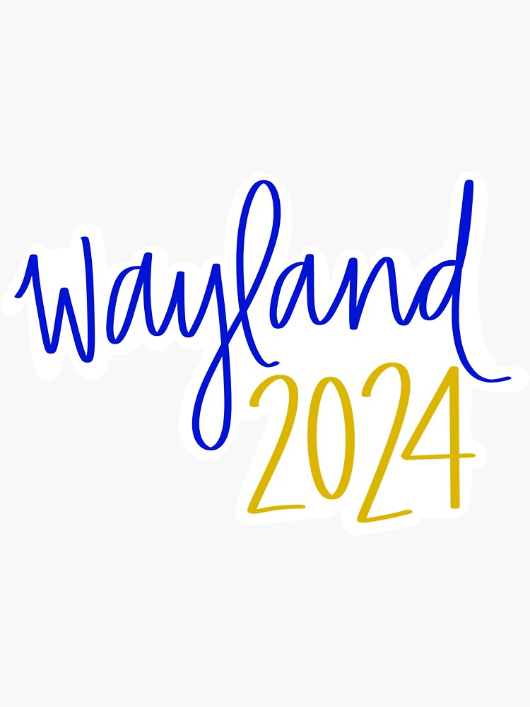 "Wayland class of 2024 sticker" Sticker by katiedee Redbubble
