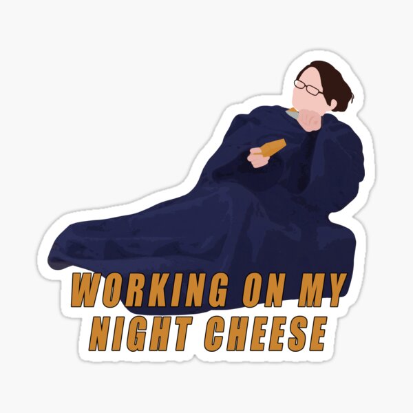 Working on my night cheese Sticker