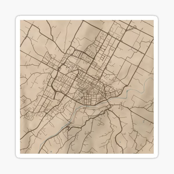 Imola Sepia Map Sticker By Cptvdesign Redbubble