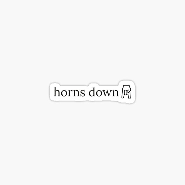 horns down 2 Sticker
