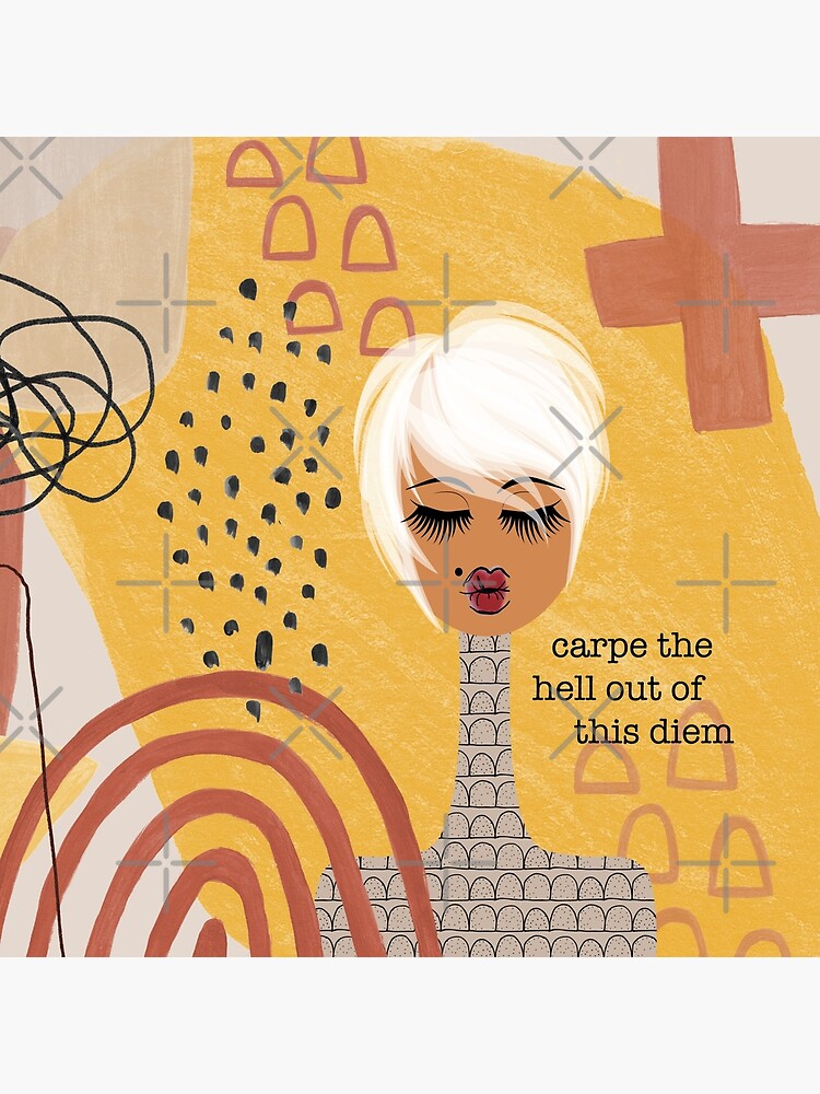 Thumbnail 4 of 4, Pillow, Carpe Diem designed and sold by 6256design.