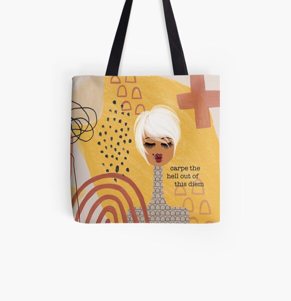 Carpe Diem All Over Print Tote Bag