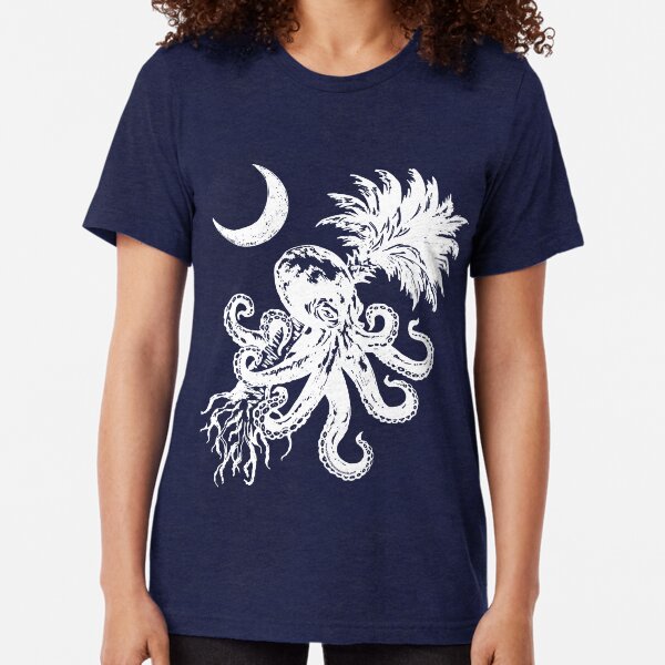 Octopus Tree & Moon Tri-blend T-Shirt