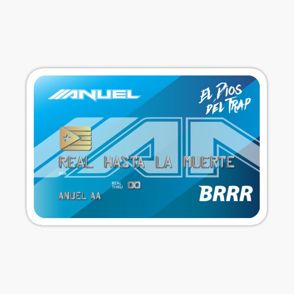 Anuel AA Real Hasta La Muerte Brrr Pegatina