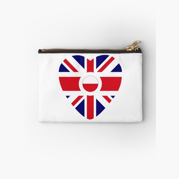 Item preview, British Polish Multinational Patriot Flag Series (Heart) designed and sold by Carbon-Fibre Media.