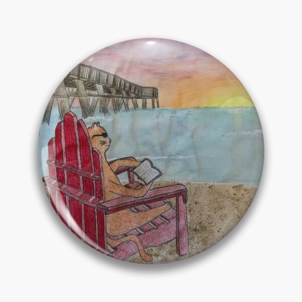 Item preview, Cat Reading on a Beach designed and sold by Katelyn Wollschlager.