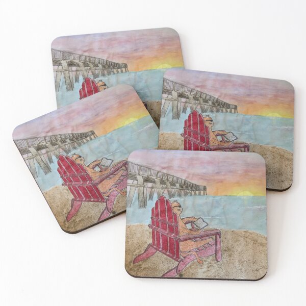 Item preview, Cat Reading on a Beach designed and sold by Katelyn Wollschlager.