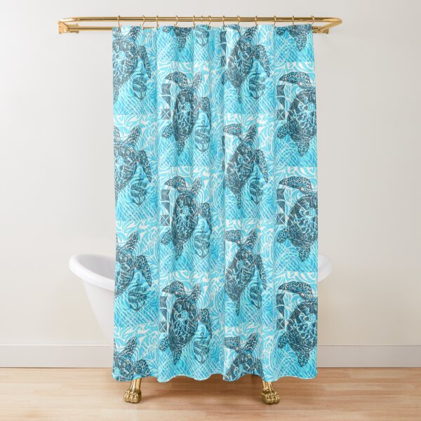 Turtle Print Shower Curtain