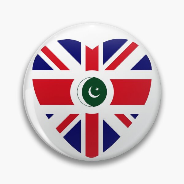 Item preview, British Pakistani Multinational Patriot Flag Series (Heart) designed and sold by Carbon-Fibre Media.