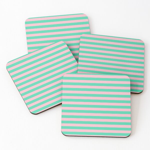 Item preview, Sea Green and Faded Pink Vintage Stripes designed and sold by Gerson Ramos.