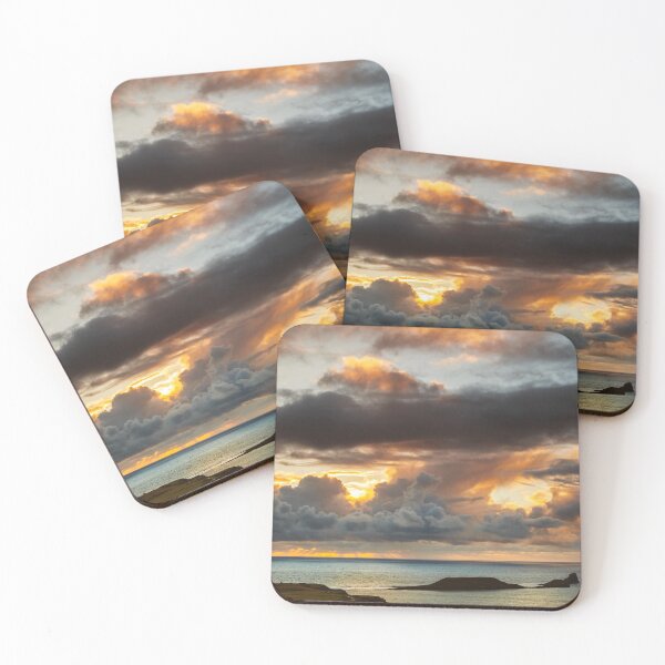 Item preview, Worms Head and Rhossili Bay from Rhossili Down, Gower, Wales  designed and sold by Dan Santillo.
