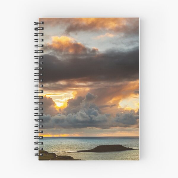 Item preview, Worms Head and Rhossili Bay from Rhossili Down, Gower, Wales  designed and sold by Dan Santillo.