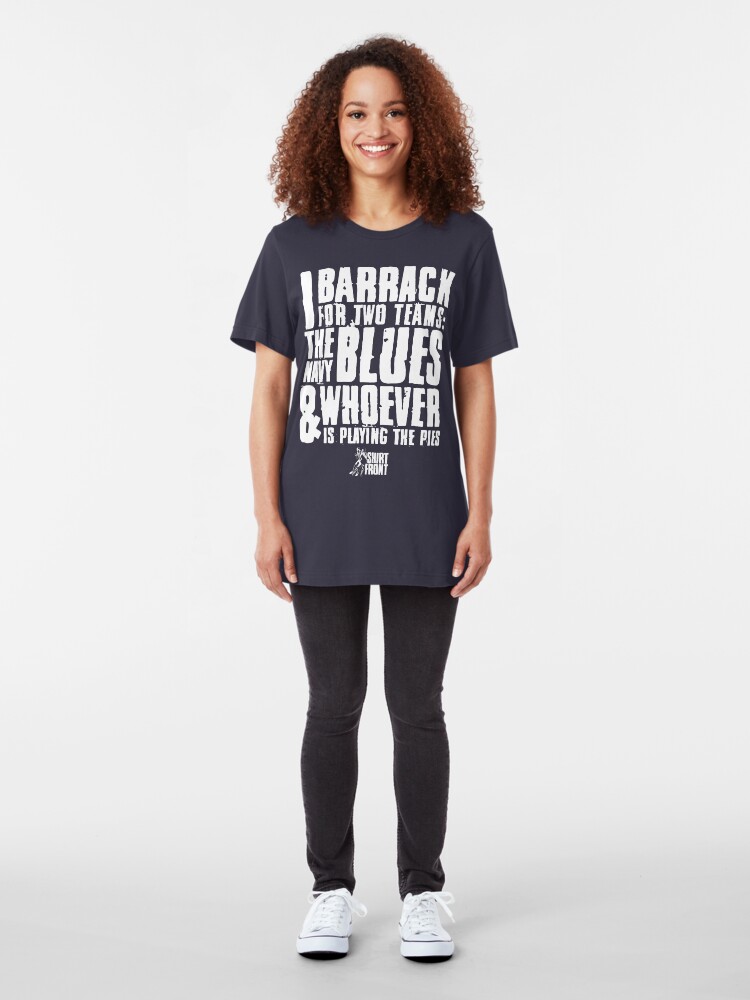 Alternate view of Two Teams: Blues Slim Fit T-Shirt
