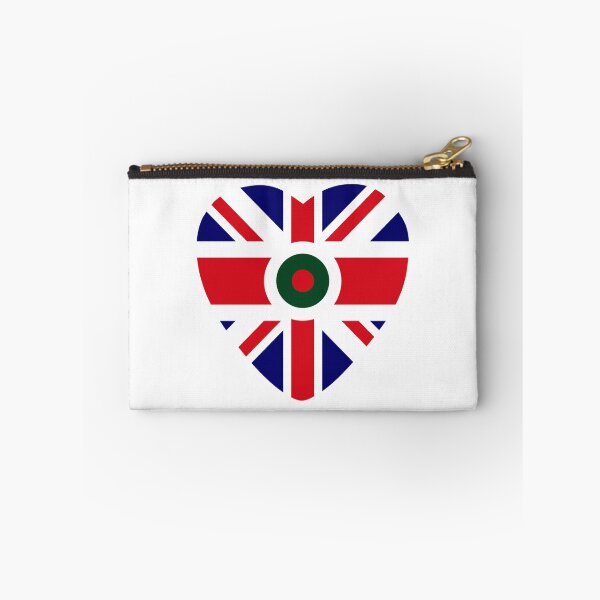 Item preview, British Bangladeshi Multinational Patriot Flag Series (Heart) designed and sold by Carbon-Fibre Media.