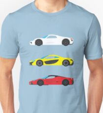 Modern European Dream Cars "The Trinity" Unisex T-Shirt