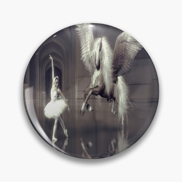 Item preview, Ballerina Magical Dance With Mythical Creature Unicorn With Floor Reflection designed and sold by 108dragons.