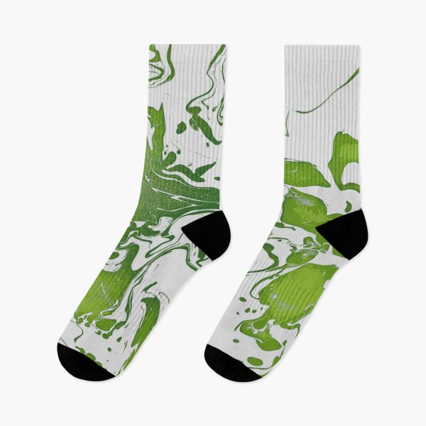 Item preview, Lime - green white abstract swirl pattern designed and sold by JaycraveDesigns.