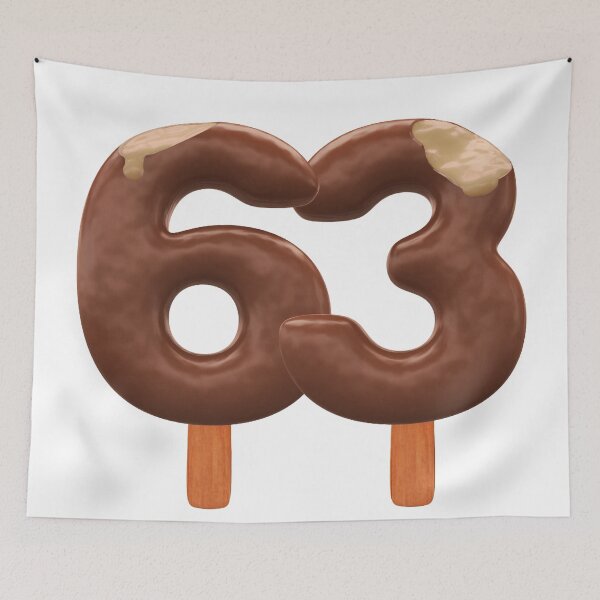 Item preview, 63 Ice Cream Sixty Three Number 3d Chocolate designed and sold by HelloFromAja.