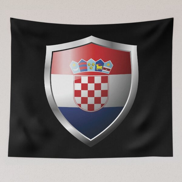 Item preview, Strong Croatia Flag Shield Country designed and sold by HelloFromAja.