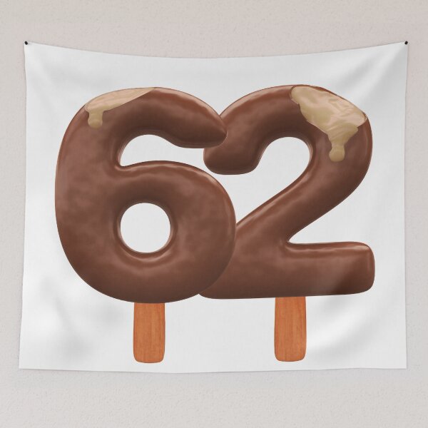 Item preview, 62 Ice Cream Sixty Two Number 3d Chocolate designed and sold by HelloFromAja.