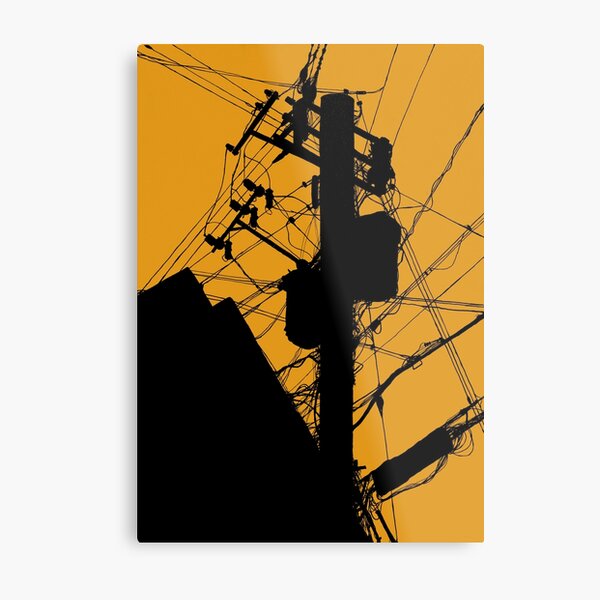 Power Lines Metal Print