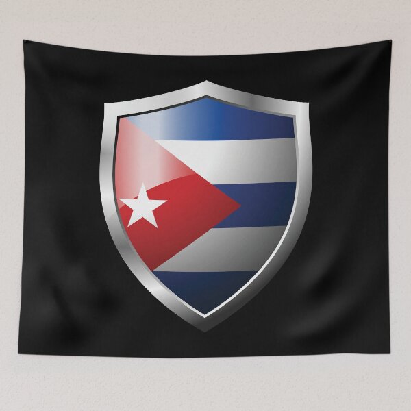 Item preview, Strong Cuba Flag Shield Country designed and sold by HelloFromAja.