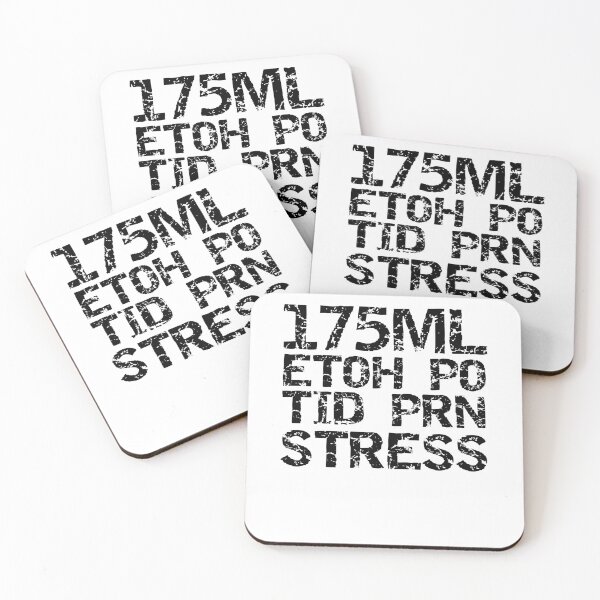 Artikelvorschau, 175ML ETOH PO TID PRN STRESS Nursing Gift entworfen und verkauft von TNDesignStudio.