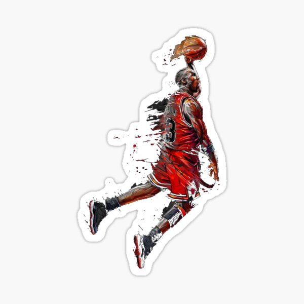 Michael Jordan Jumping Sticker