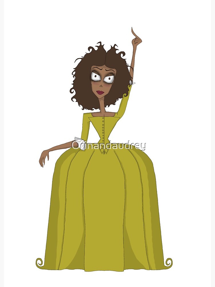 Peggy Schuyler- Hamilton-Tim Burton style Art Board Print for