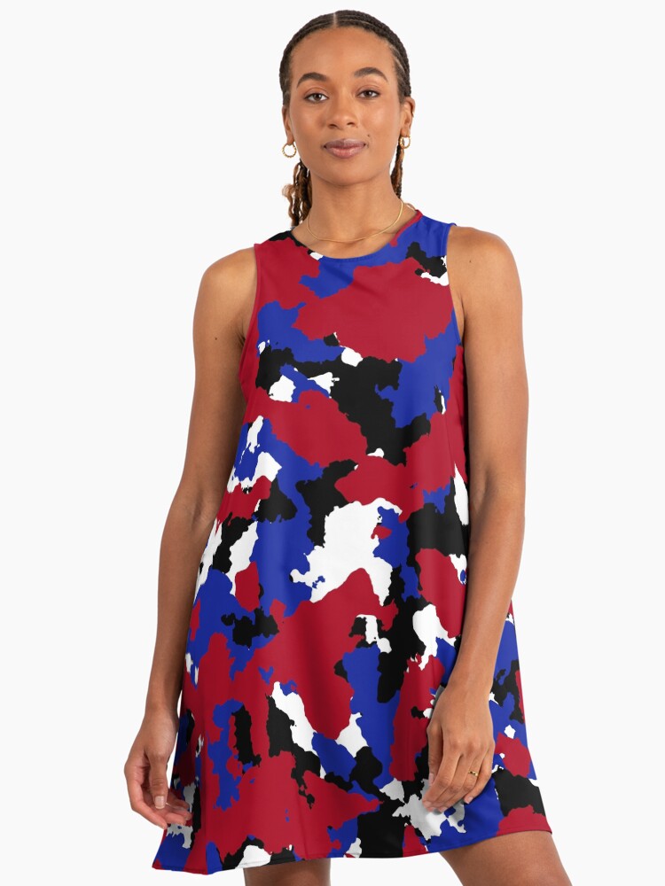 Red blue black military camouflage army pattern" A-Line Dress by  Trenddesigns24 | Redbubble