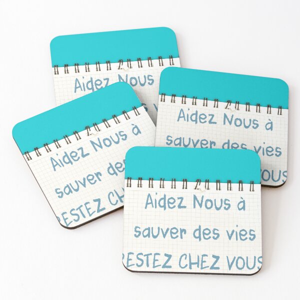 Item preview, notebook with french words which means help us to save lives stay home designed and sold by sigoisette.