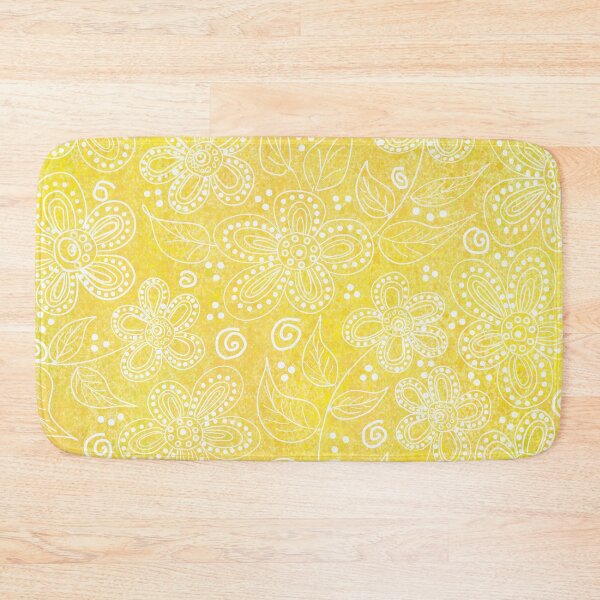 Item preview, Sixties Flowers in Yellow designed and sold by JillyBeanDesign.
