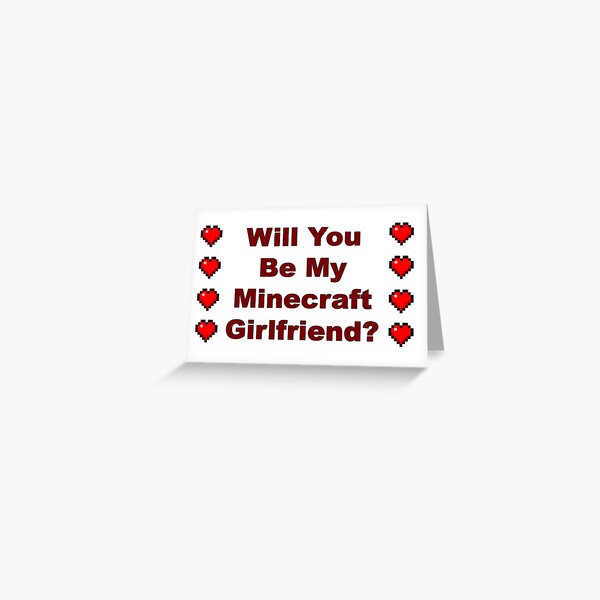 Roblox Girlfriend Greeting Cards Redbubble - details about roblox personalised romantic card love valentines day anniversary online game