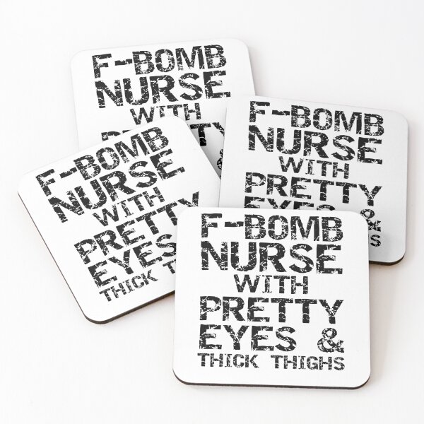 Artikelvorschau, F-Bomb Nurse with Pretty Eyes & Thick Thighs Nursing Gift entworfen und verkauft von TNDesignStudio.