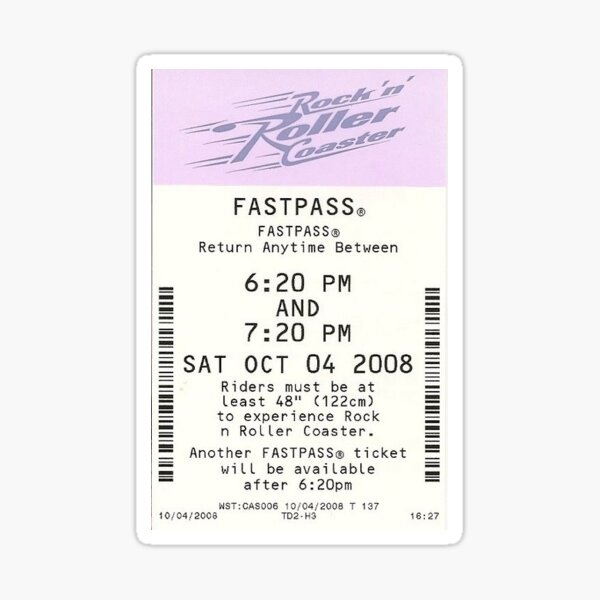 Item preview, Fastpass - Rock’n Roller Coaster designed and sold by Bronte Taylor.