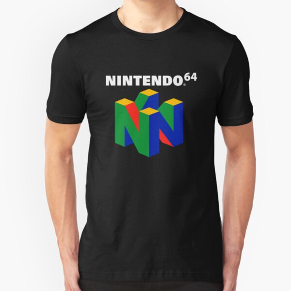 Nintendo 64 Logo Retro White Slim Fit T-Shirt