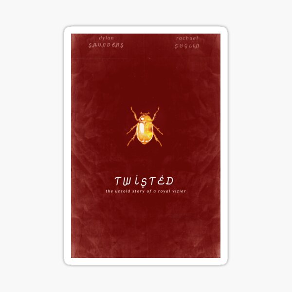 Twisted minimalistic poster Sticker