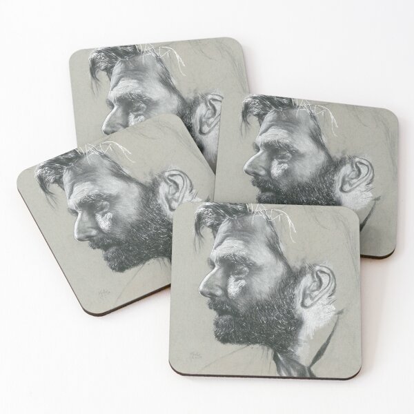 Item preview, Monochrome pastel and pencil portrait of David Tennant  designed and sold by Millie Oldham.