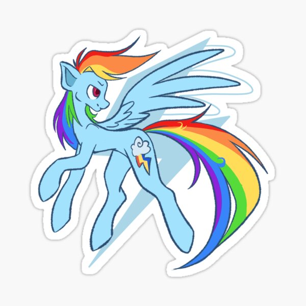 Rainbow Dash Sticker By Broccolipaws Redbubble