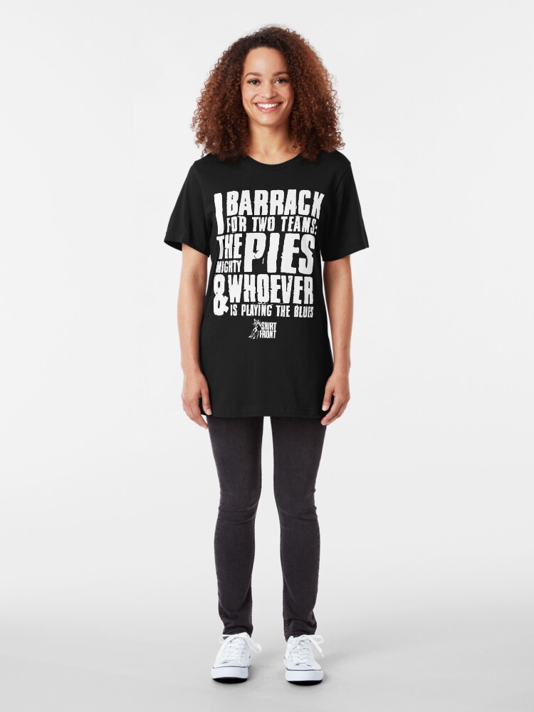 Alternate view of Two Teams: Pies Slim Fit T-Shirt