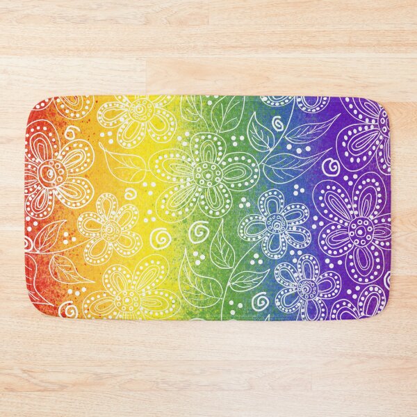 Item preview, Sixties Flowers in Rainbow designed and sold by JillyBeanDesign.