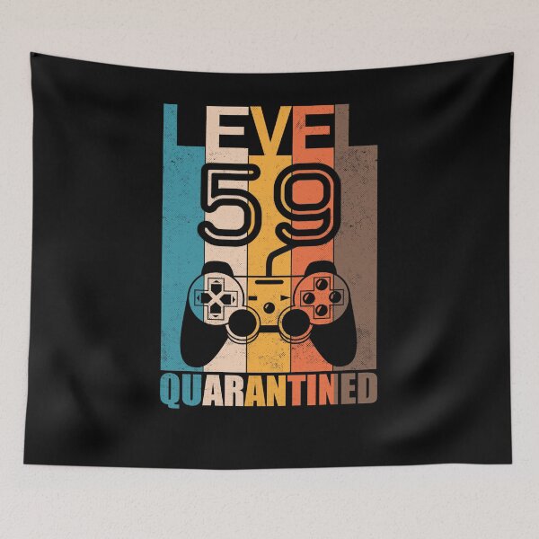 Item preview, Level 59 quarantined funny 59th birthday gamer designed and sold by kader85.
