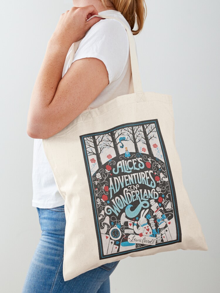 Alice in Wonderland Literary Tote Bag