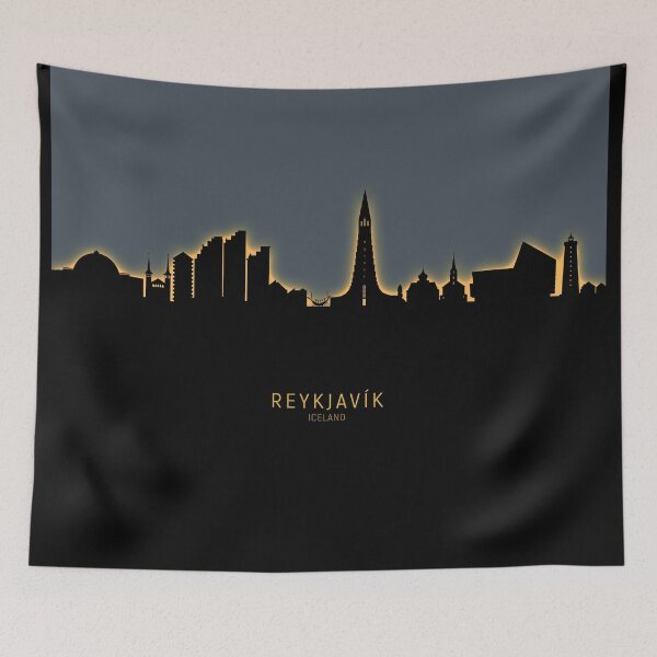 Artikelvorschau, Reykjavík Iceland Skyline entworfen und verkauft von ArtPrints.