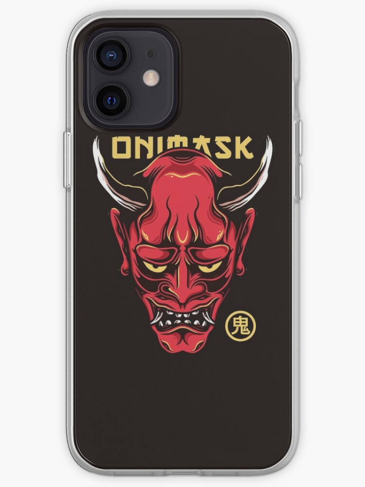 Japanese Oni Mask Tattoo Iphone Case Cover By Alundrart Redbubble