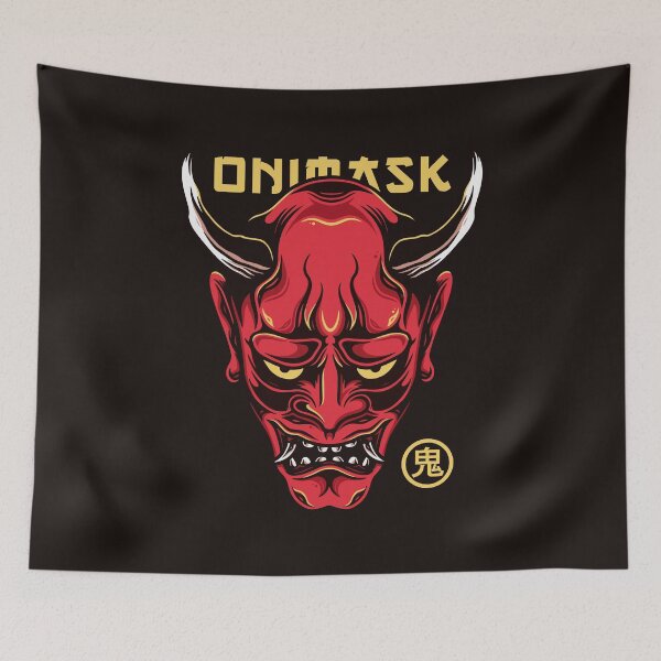 Item preview, Japanese Oni Mask Tattoo designed and sold by AlundrART.
