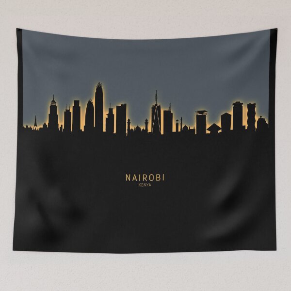 Item preview, Nairobi Kenya Skyline designed and sold by ArtPrints.