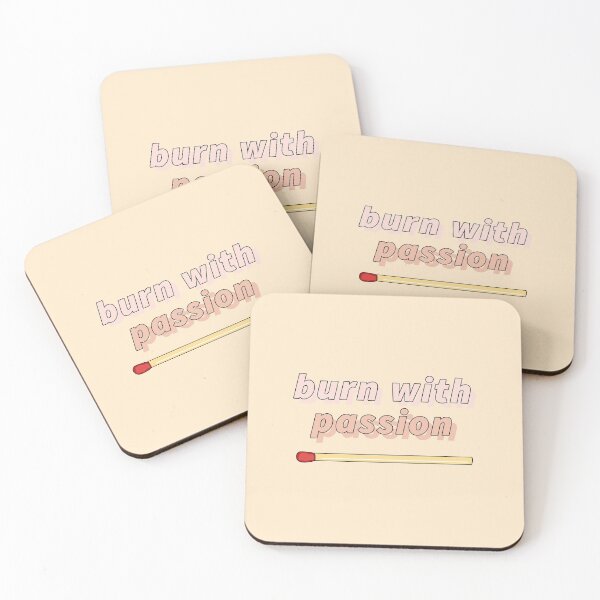 Item preview, Motivational "Burn With Passion" Quote Pastel Typography & Match Vector designed and sold by rieeee.